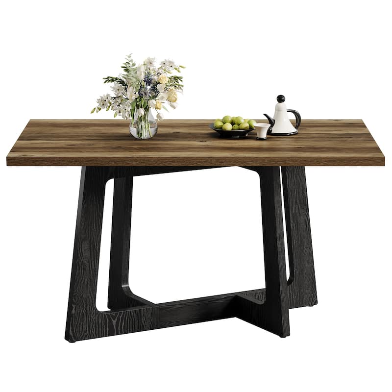 47'' Small Dining Table, Farmhouse Rectangle Kitchen Table for 2-4