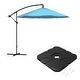 preview thumbnail 24 of 30, Pure Garden 10-Foot Offset Patio Umbrella with Square Base