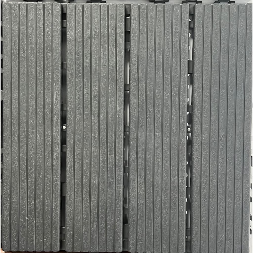 Plastic interlocking decking tiles, 44 packs of terrace decking tiles, 12 inches x 12 inches waterproof