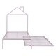 preview thumbnail 26 of 44, Twin Size House Shaped Metal Platform Bed with Trundle