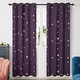preview thumbnail 9 of 54, Deconovo Gold Star Foil Room Darkening Curtains for Kids 2 Panels