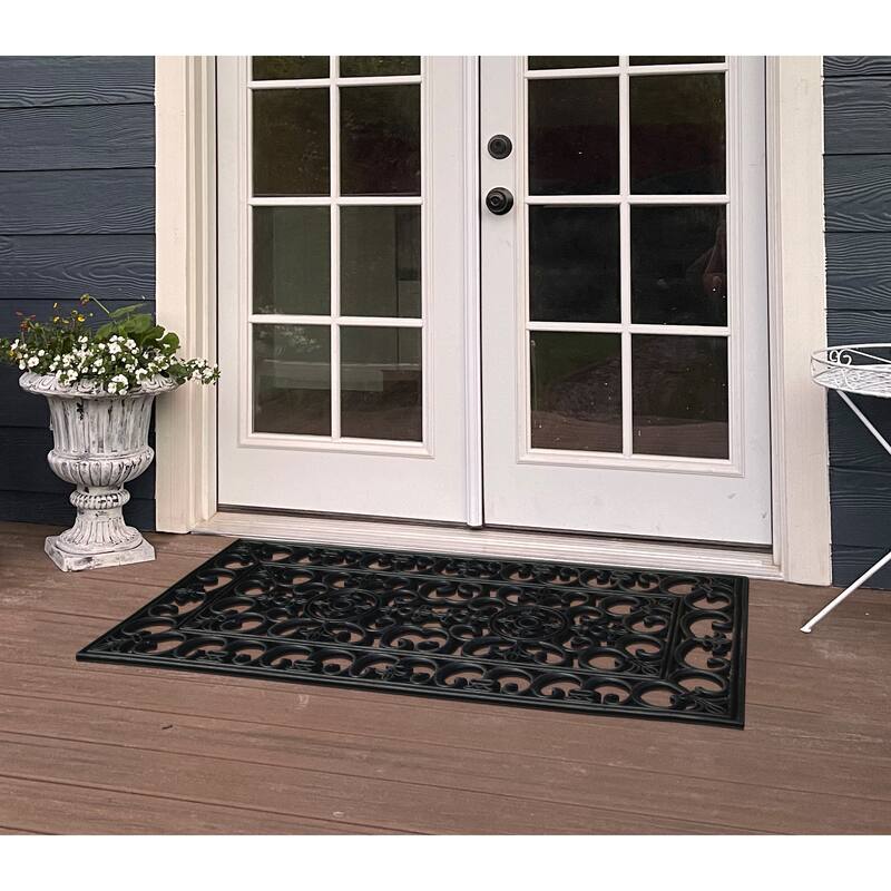 A1HC First Impression Natural Rubber Durable Attractive Entry Doormat