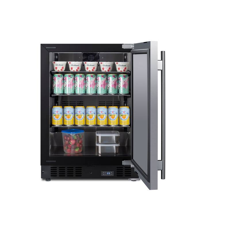 Summit SCR610BLSD 24" Wide 5 Cu. Ft. Beverage Cooler with High