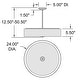 preview thumbnail 10 of 20, Access Lighting Mid Town LED Pendant or Semi-Flush - 24"