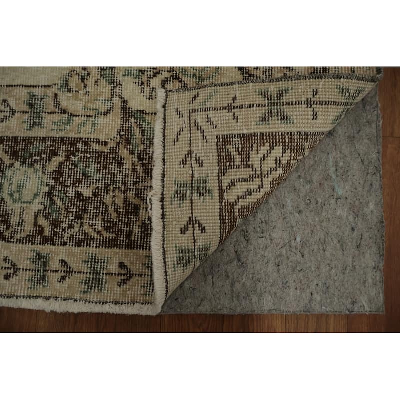 Hand Knotted Oriental 100% Wool Carpet Transitional Floral Beige & Ivories Anatolian Area Rug - 9' 1'' X 5' 4''