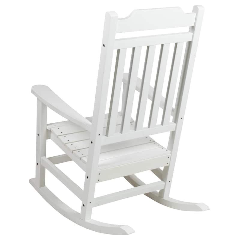 2 Pack All-Weather Faux Wood Rocking Chair - Patio and Yard Furniture