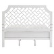 preview thumbnail 6 of 11, Flora White Lattice Headboard Queen Platform Bed by iNSPIRE Q Classic