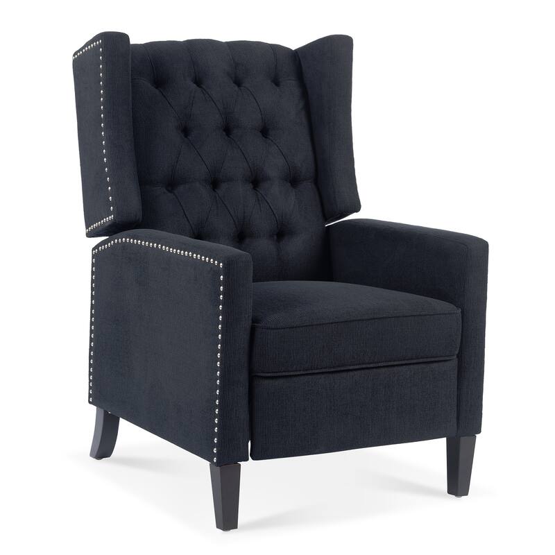 27.16" Wide Manual Wing Recliner Chair with Silver Bubble Nails