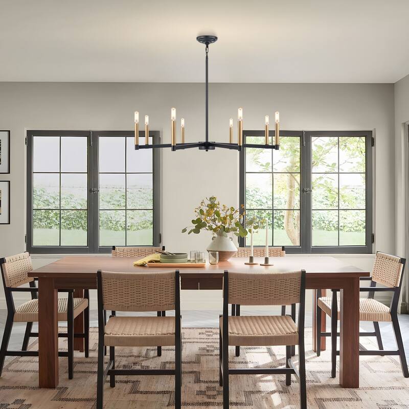 Starskys 8-Light Dimmable Mid-Century Modern Candle Chandelier