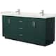 Option Green / White Quartz Top / Brushed Nickel Hardware