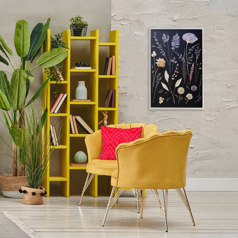 Stupell Various Sprigs on Black Framed Giclee Art Design By Heidi Kuntz