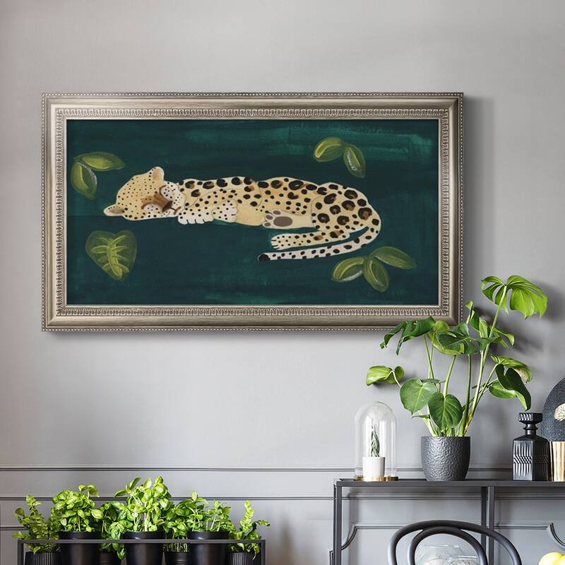 Lethargic Leopard II Premium Framed Canvas- Ready to Hang