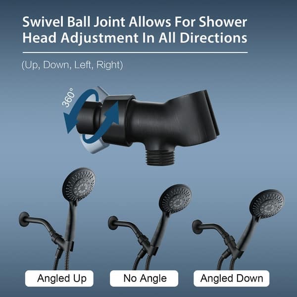 KAPHOME All-Metal Handheld Shower Head Holder – Solid Brass Wall Mount Bracket, 360° Swivel, Oil-Rubbed Bronze Finish, Fits Standard Arms