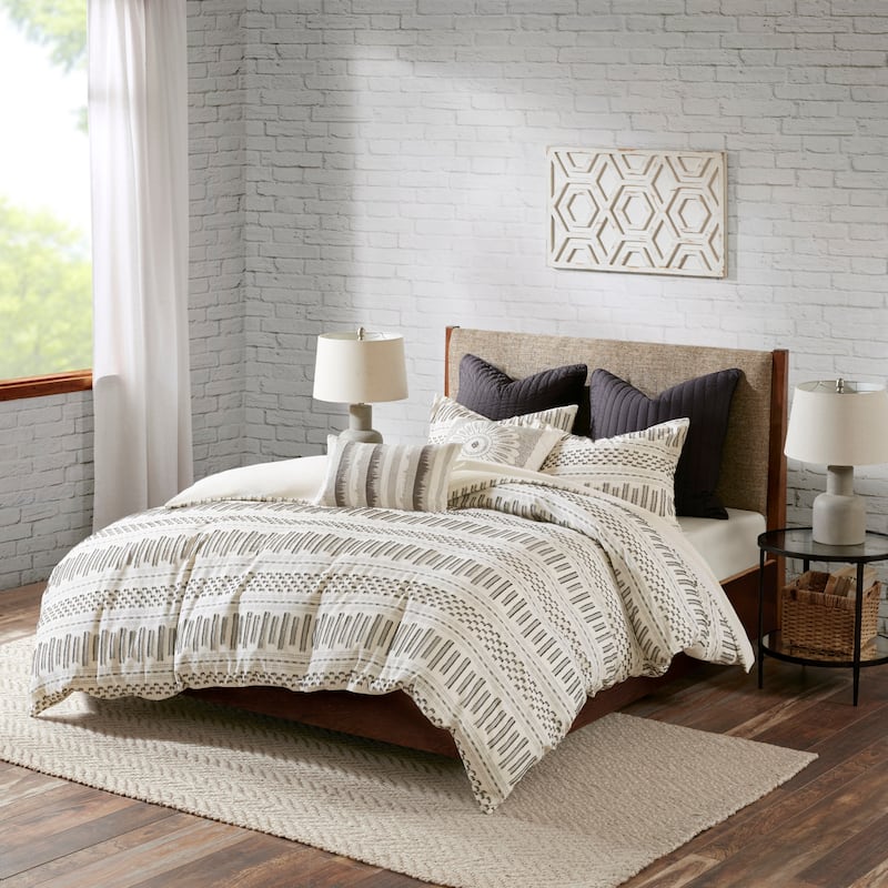 INK+IVY Rhea Cotton Jacquard Duvet Cover Mini Set