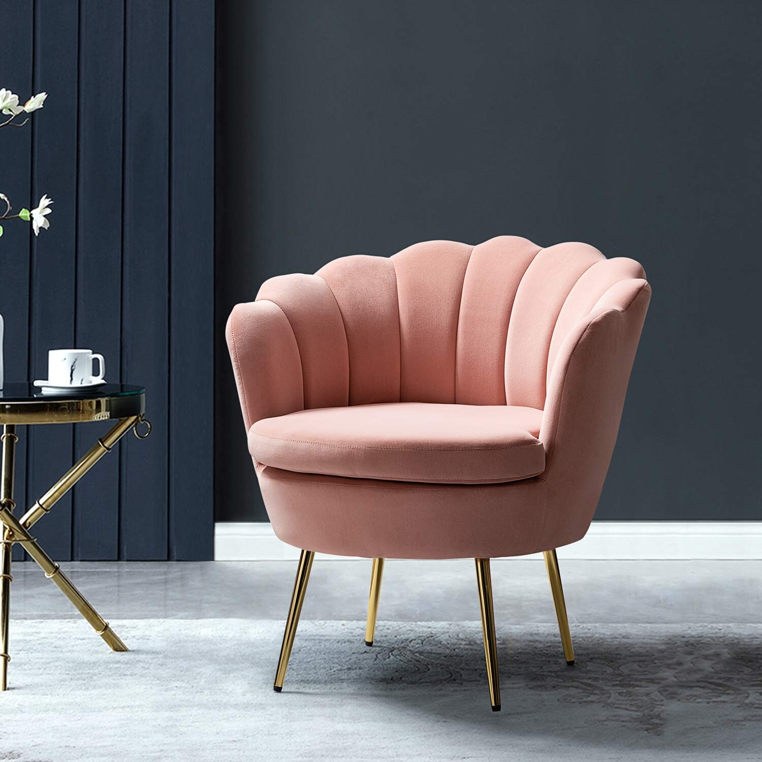 Velvet Upholstered Living Room Chair Cute Vanity Chair with