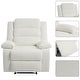 preview thumbnail 65 of 101, Overstuffed Cotton Corduroy Manual Pushback Recliner with Wide Armrest