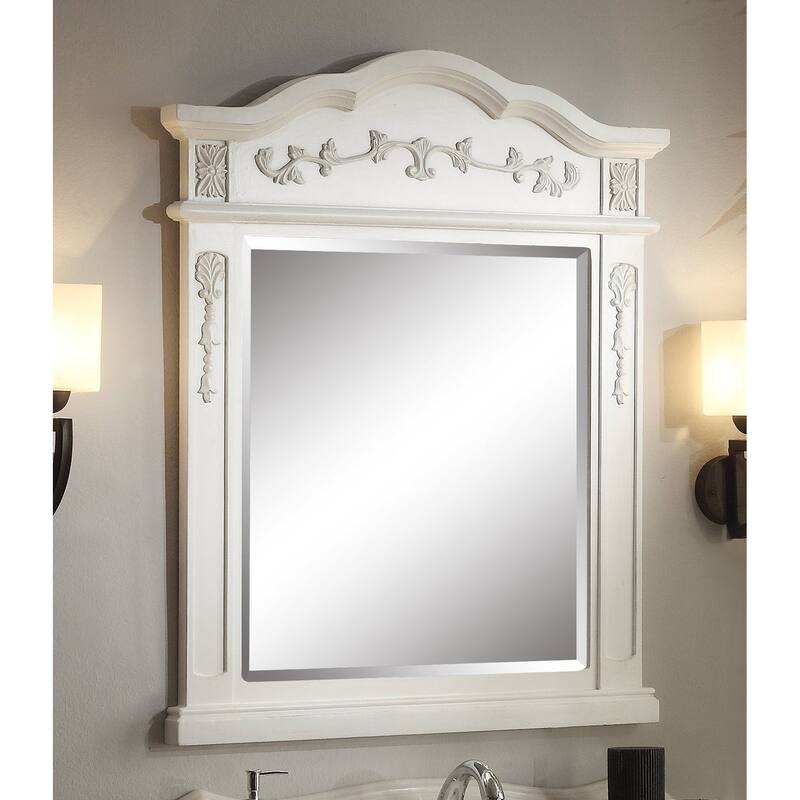 30" Old Timer Classic Ellenton Bathroom Sink Vanity & Mirror Set - White