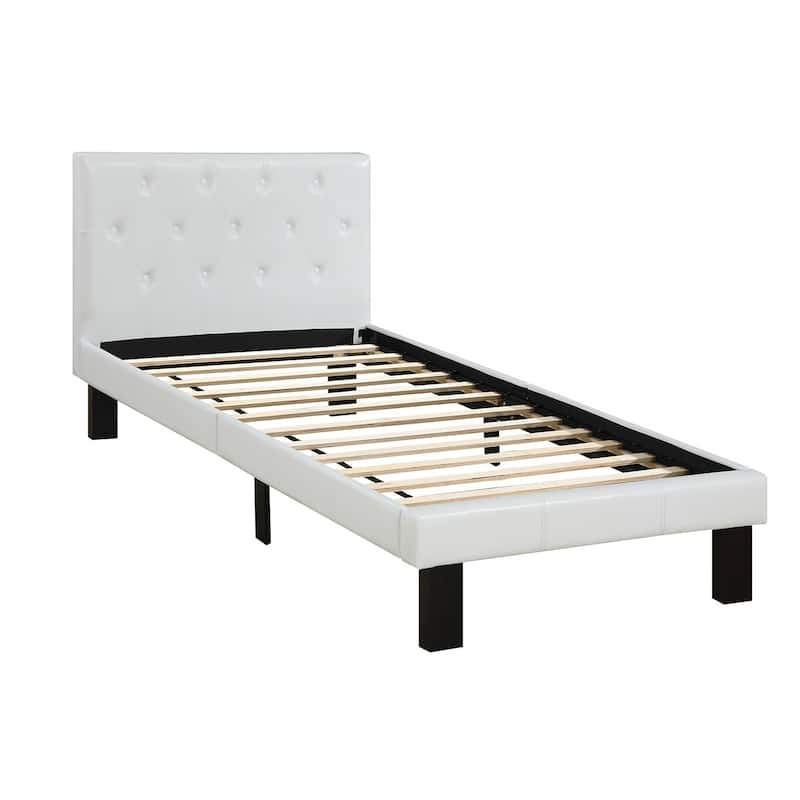 Faux Leather Upholstered Full Size Bed