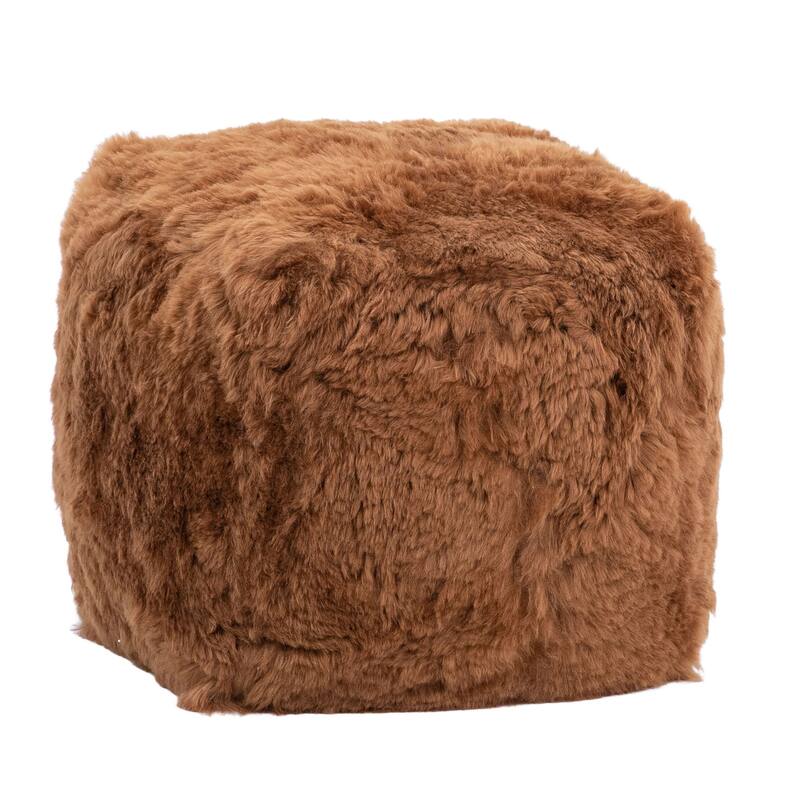 Sheila Sheep Fur Upholstered Pouf