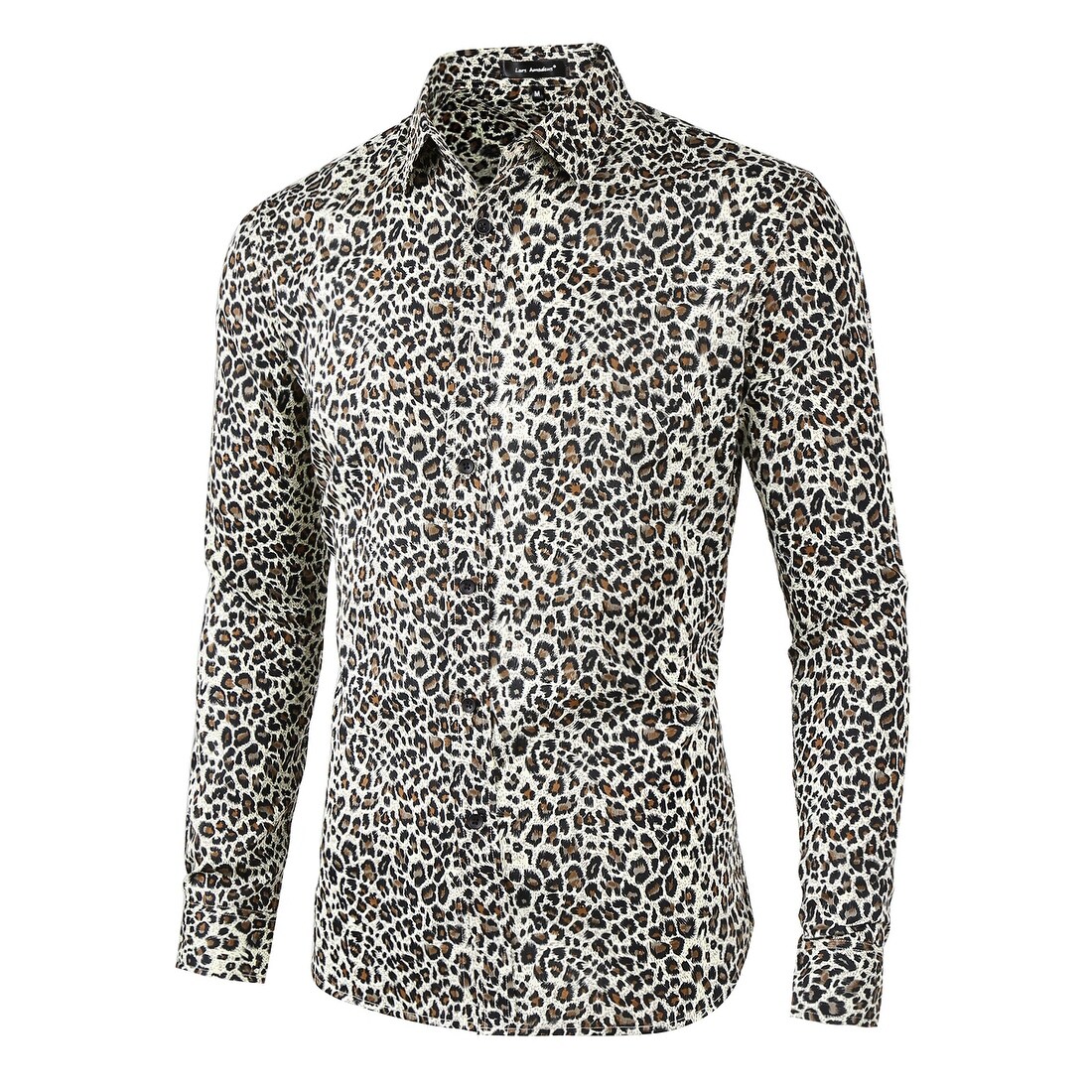button down leopard print dress