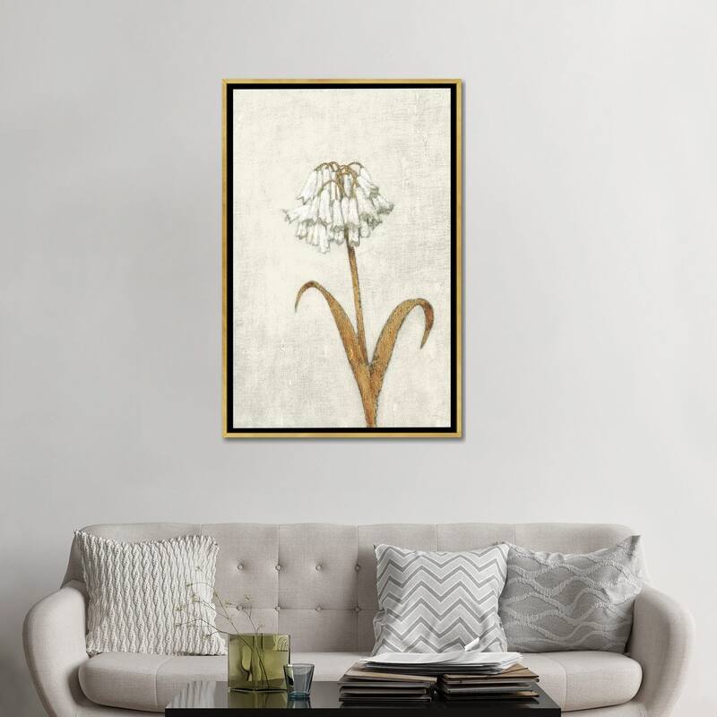 iCanvas "Shimmering Summer II Ivory" by James Wiens Framed Canvas Print