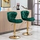 preview thumbnail 4 of 16, 2 Velvet Bar Stools with Chrome Footrest and Base Swivel Height Adjustable