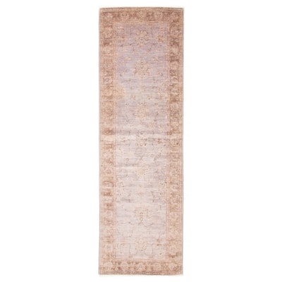 ECARPETGALLERY Hand-knotted Vibrance Grey Wool Rug - 2'8 x 8'9