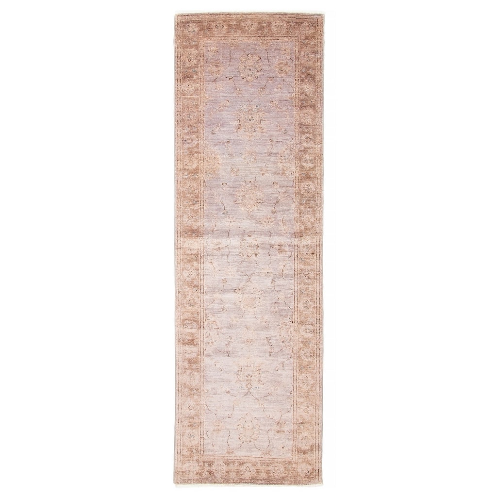 ECARPETGALLERY Hand-knotted Vibrance Grey Wool Rug - 2'8 x 8'9