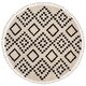 preview thumbnail 13 of 13, SAFAVIEH Moroccan Fringe Shag Duyen 2-inch Thick Rug 6'7" Round - Cream/Charcoal - Round