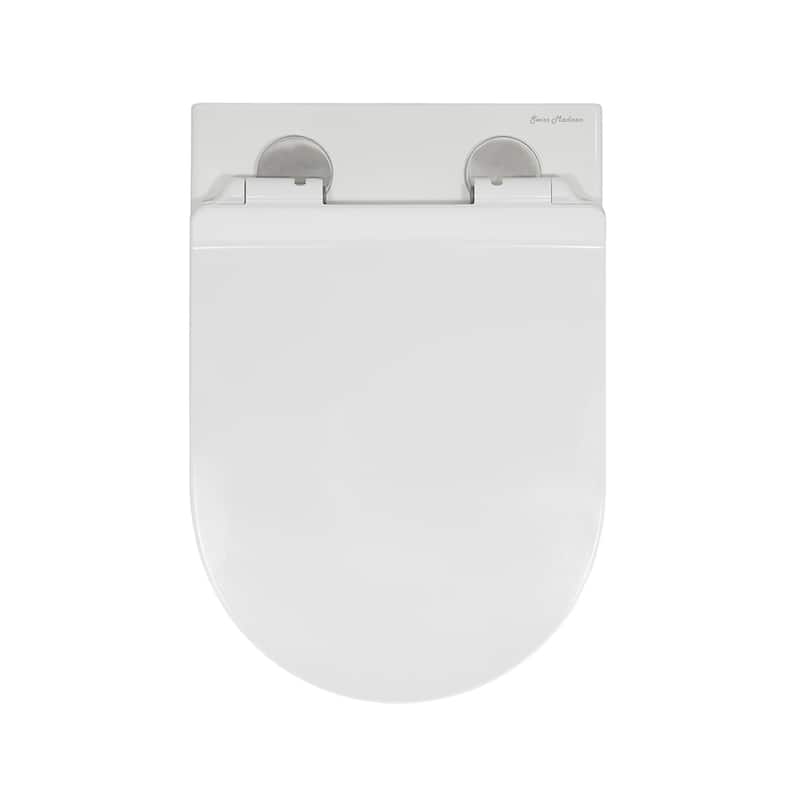 Calice Wall-Hung Round Toilet Bundle, Glossy White