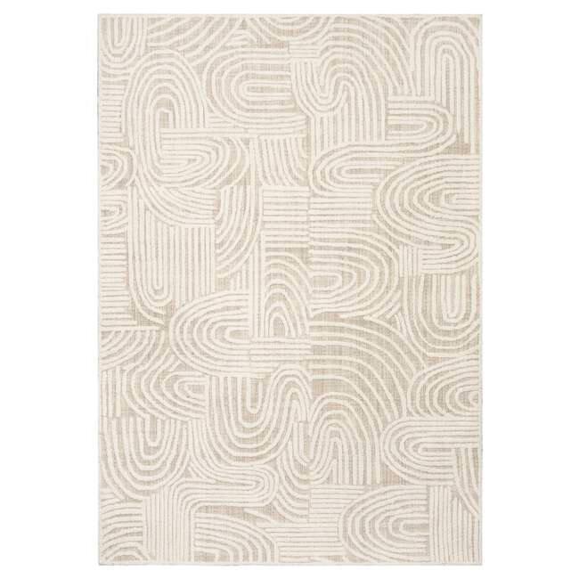 Maisie Cream and Ivory Textured Tribal Rug