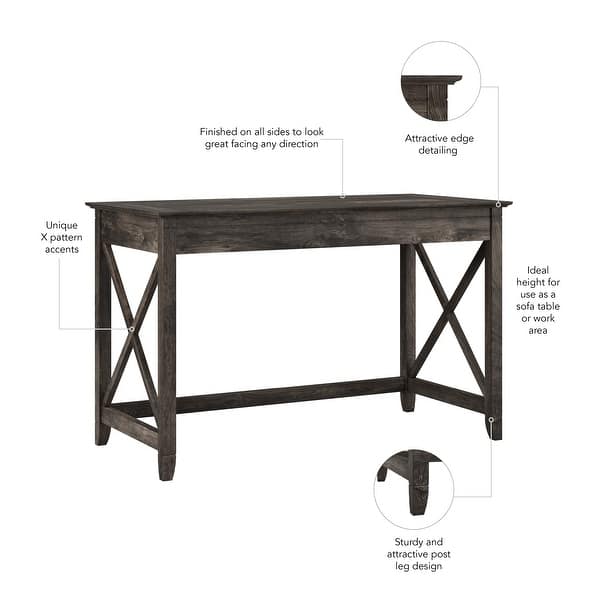 dimension image slide 3 of 16, Key West 48W Writing Desk by Bush Furniture