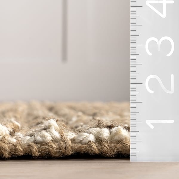 Nuloom Violeta Striped Jute Area Rug