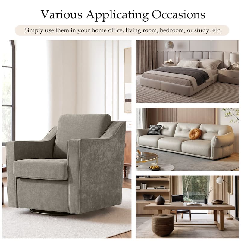 Modern 30.5" W Swivel Armchair Accent chair