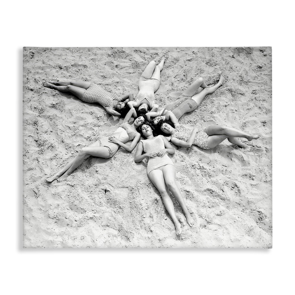 Stupell Women on Beach in Star Shape Canvas Wall Art Design By Arlington Prints