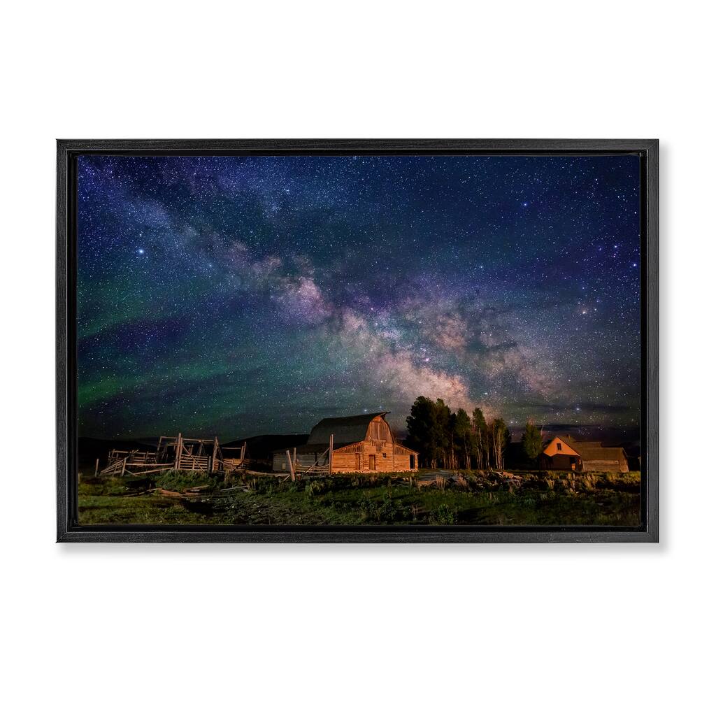 Stupell Nebula Sky over Farm Scene Framed Floater Canvas Wall Art Design By Royce Bair