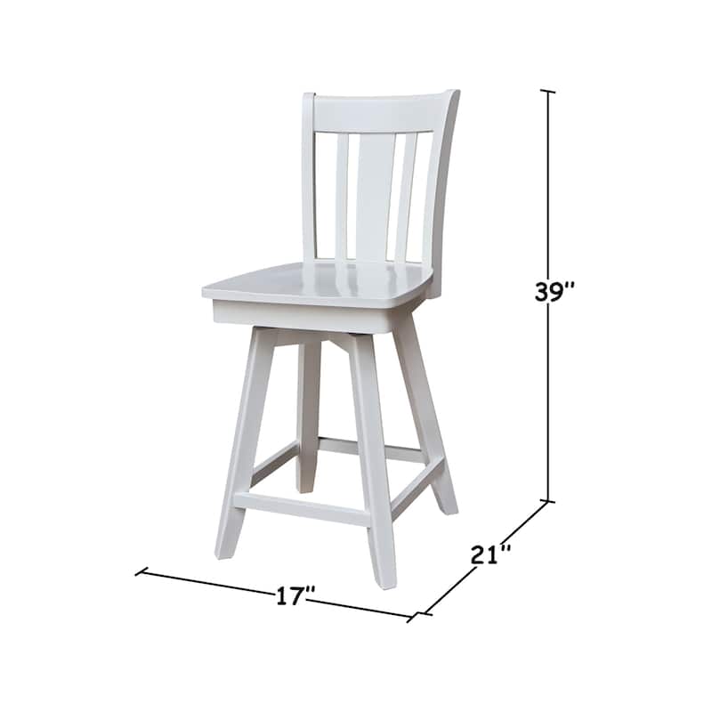 San Remo Counter Height Stool with 24 in. H Swivel Seat