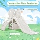 preview thumbnail 20 of 25, 4 in 1 Toddler Climber and Slide Set, Kids Playground Climber Freestanding Slide Playset with Basketball Hoop Play Combination