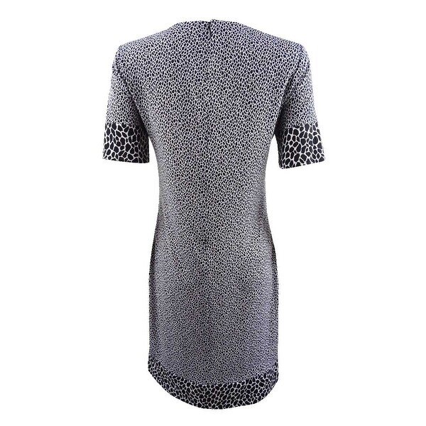 black and white animal print dress