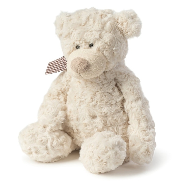 Freddy Rosy Plush Teddy Bear, Cream