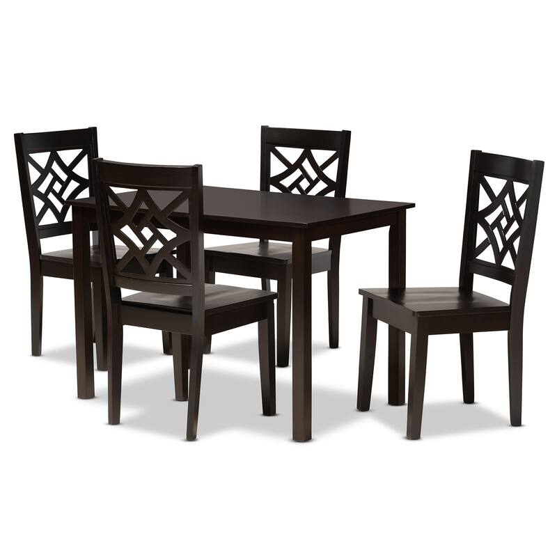 Nicolette Modern and Contemporary Transitional 5-PC Dining Set