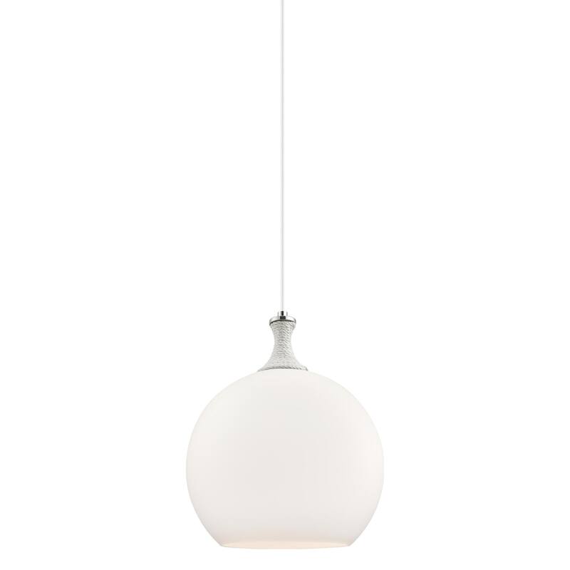 Innovations Lighting 415-1PR-19-14 Astor Pendant Astor 14" Wide - Polished Nickel / Matte White