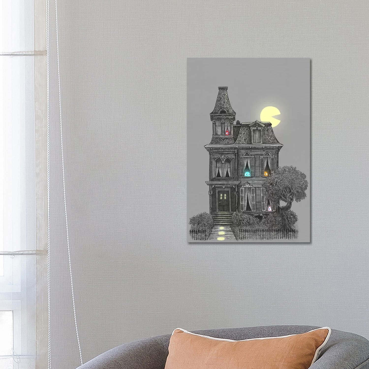 iCanvas 'Haunted' by The 80's' by Terry Fan Canvas Print 