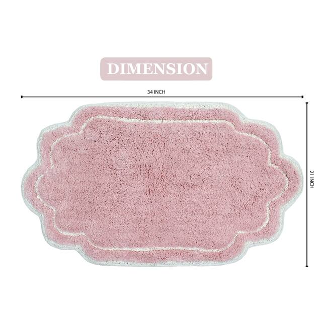 Home Weavers Allure Collection Absorbent Cotton, Machine Washable and Dry Bath Rugs