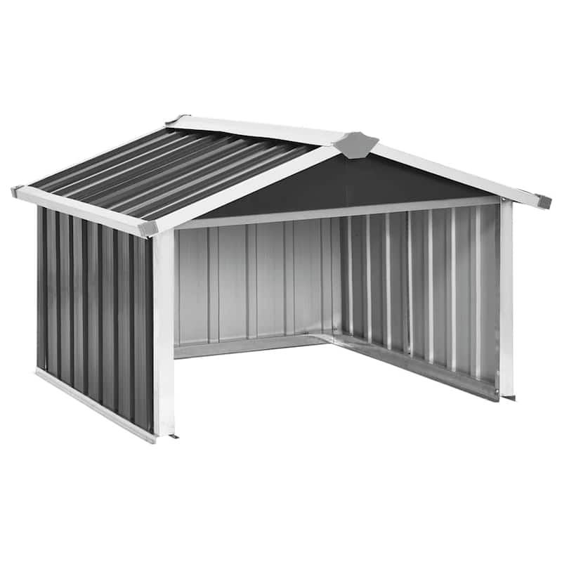 vidaXL Garden Robot Lawnmower Shed Storage House Patio Garage Galvanized Steel