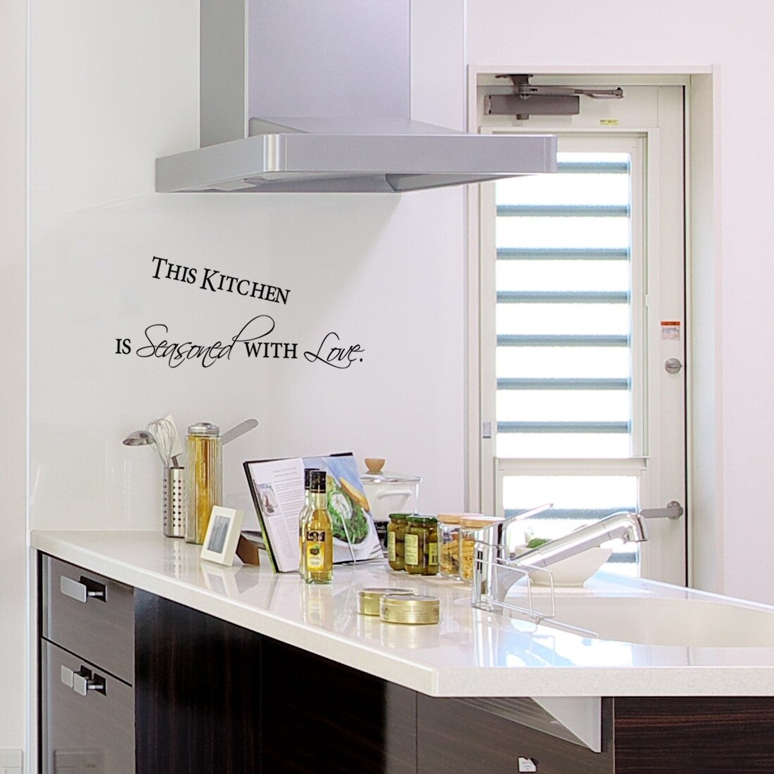 Kitchen Tool Paper Wall Sticker Removable PVC Art Decals Office Decor -  Black - 17.7