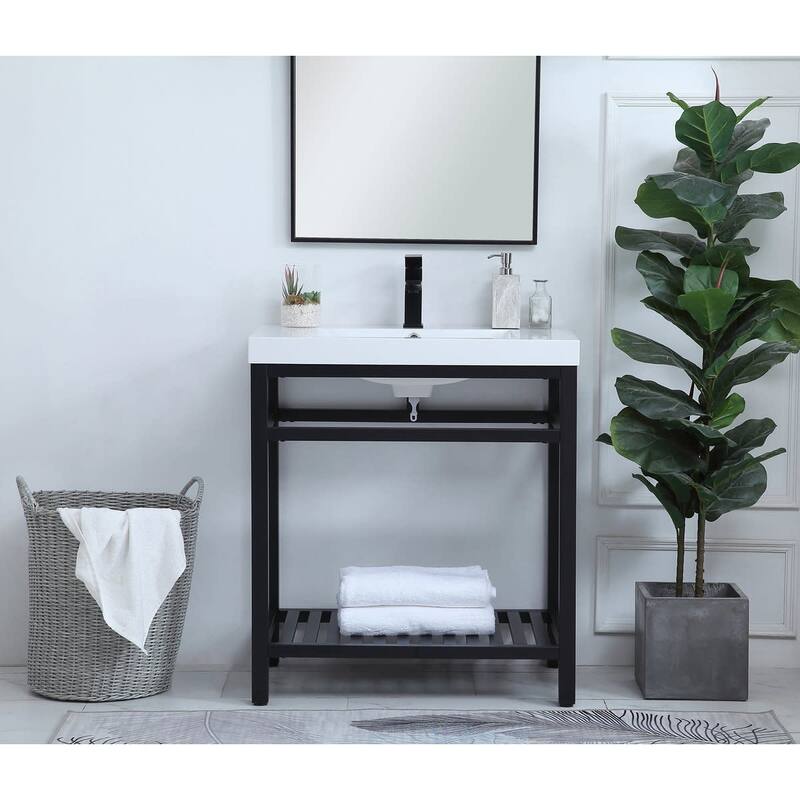 Elegant Lighting VF14030 Raya 30" Specialty Cast Iron Console Bathroom
