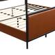 Christopher Knight Home - Alice Modern PU Upholstered King Canopy Bed Frame with Iron Legs