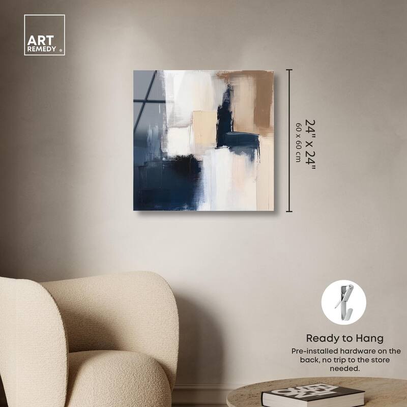 Blue Mood Depth I Acrylic by Art Remedy, Ready to Hang