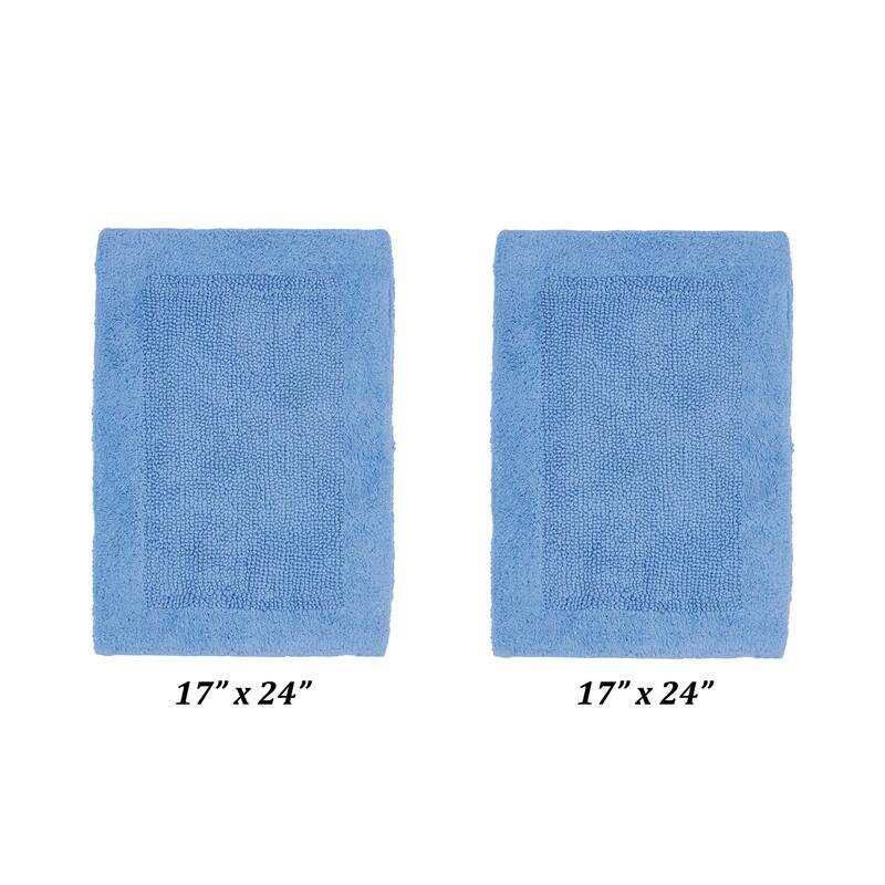 Better Trends Bath Rugs Set 100% Cotton Tufted Soft Water Absorbent Bathroom Rug for Shower, Sink Bath Mats Edge Collection